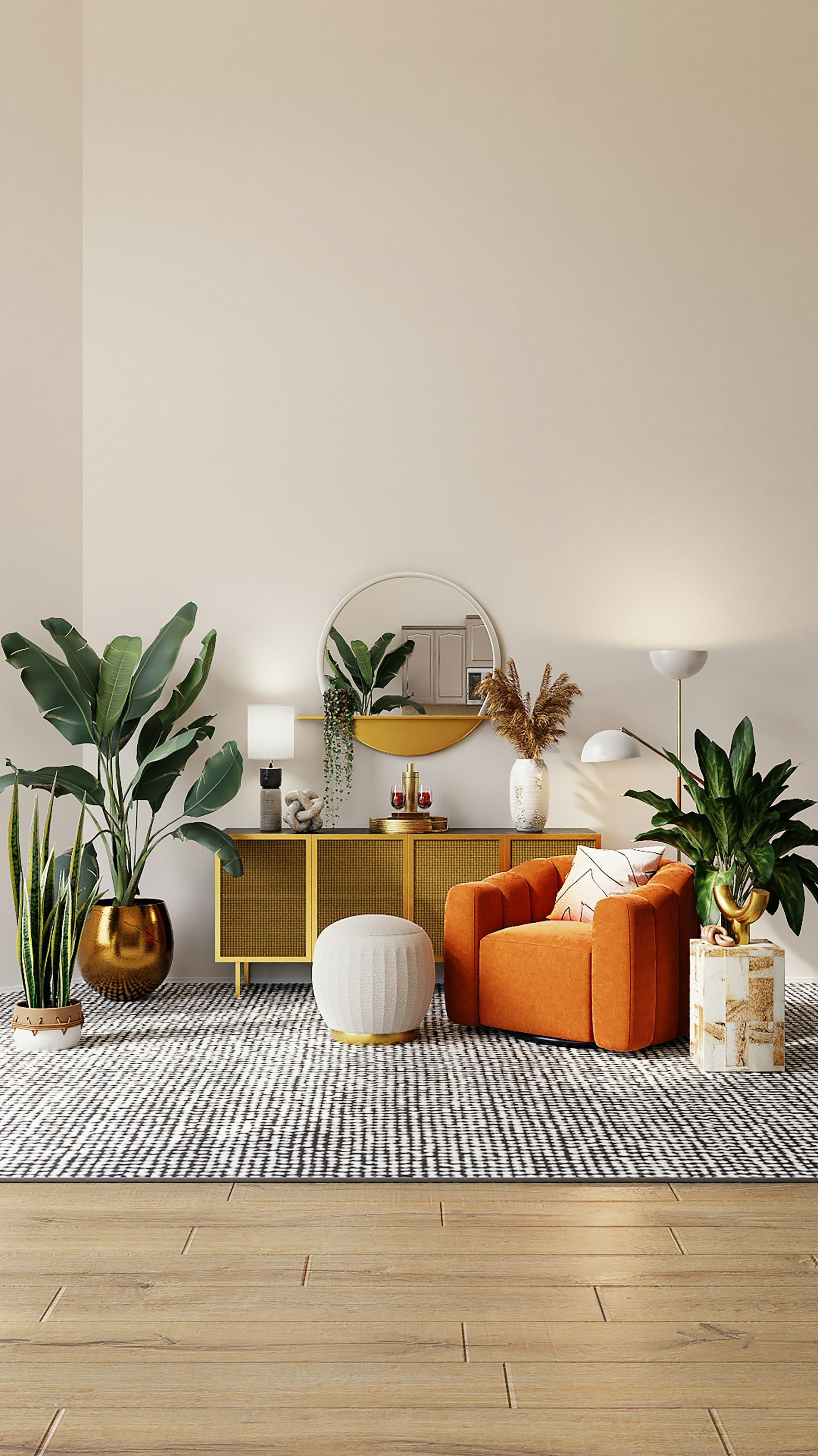 Detalle de planta y luz